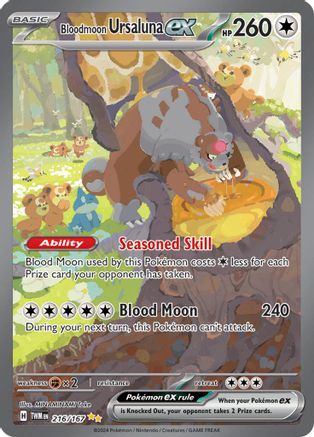Bloodmoon Ursaluna ex 216/167 - Special Illustration Rare - Holofoil
