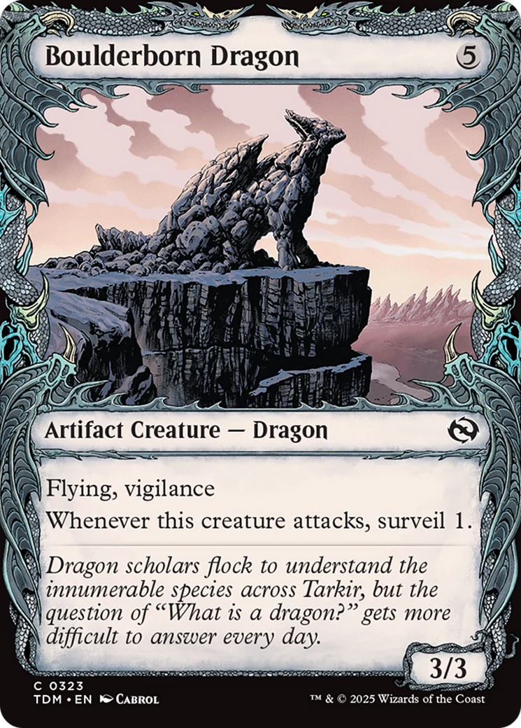 Boulderborn Dragon (Showcase) (TDM-323) - Tarkir: Dragonstorm