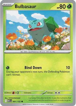 Bulbasaur 001/132 - Common - Reverse Holofoil