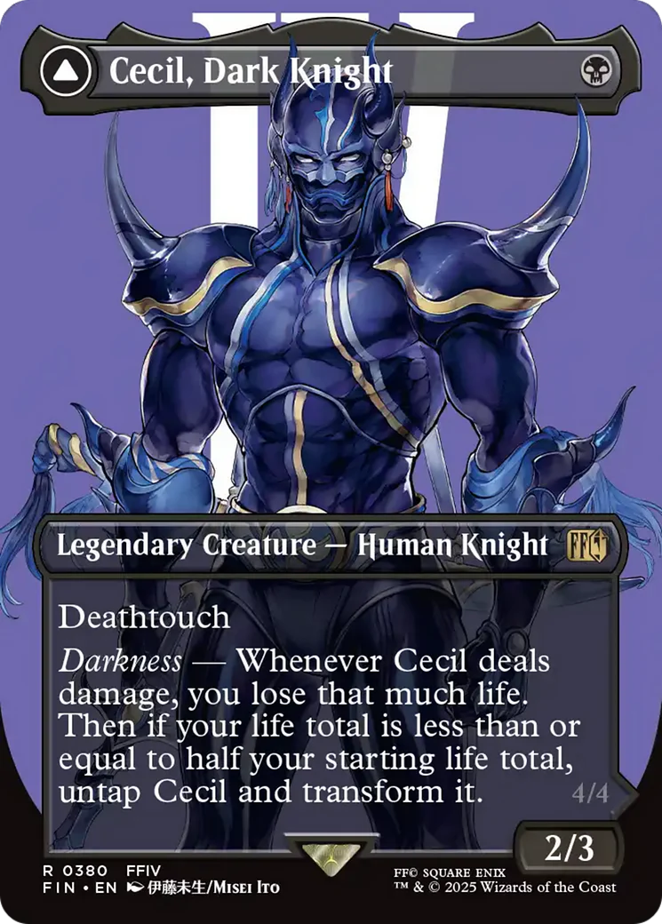 Cecil, Dark Knight // Cecil, Redeemed Paladin (FIN-380) - FINAL FANTASY (Borderless) Foil - Image 7