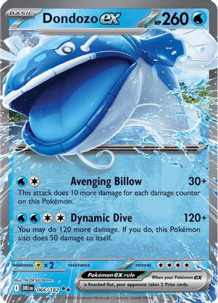 Dondozo ex 066/182 - Double Rare - Holofoil