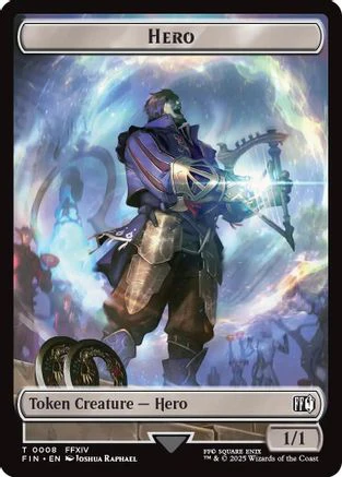Hero (0008) // Treasure Double-Sided Token (FIN-8 // 23) - FINAL FANTASY Foil