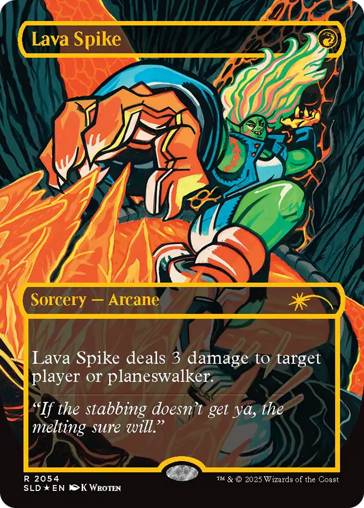 Lava Spike (2054) (Raised Foil) (SLD-2054) - Secret Lair Drop Series