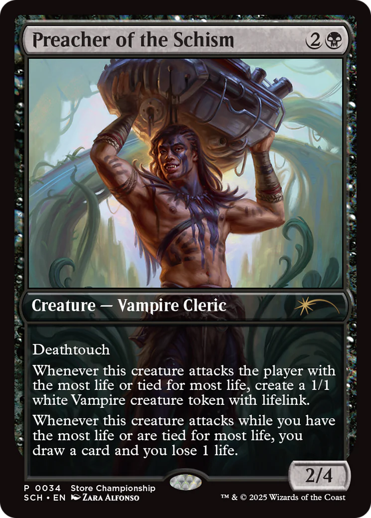 Preacher of the Schism (GAME-034) - Store Championships Foil