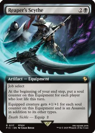 Reaper's Scythe (Extended Art) (FIC-117) - Commander: FINAL FANTASY