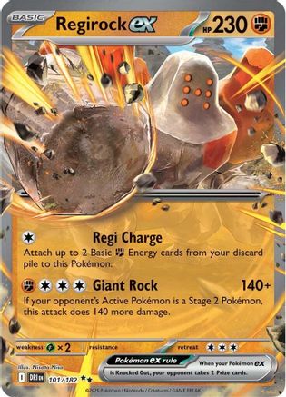 Regirock ex 101/182 - Double Rare - Holofoil