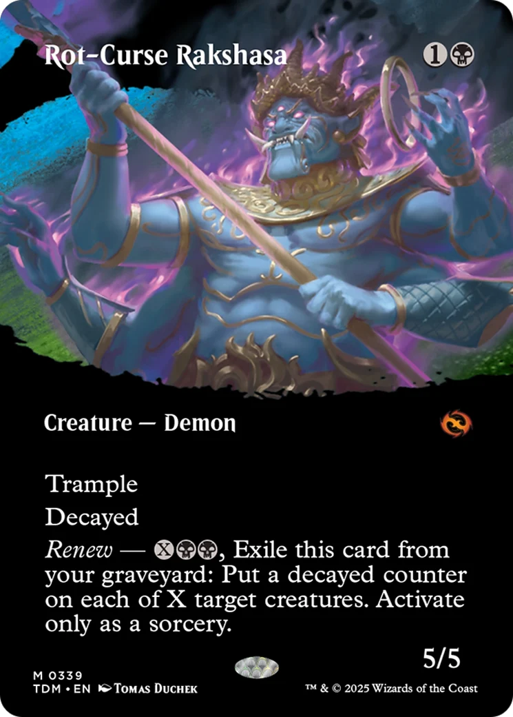 Rot-Curse Rakshasa (Borderless) (TDM-339) - Tarkir: Dragonstorm Foil