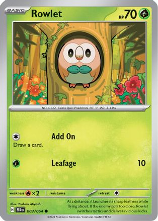 Rowlet 003/064 - Common - Reverse Holofoil