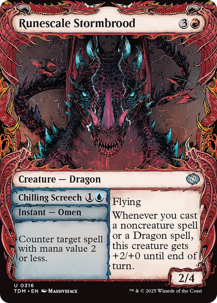Runescale Stormbrood (Showcase) (TDM-316) - Tarkir: Dragonstorm
