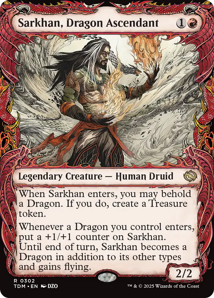 Sarkhan, Dragon Ascendant (0302) (Showcase) (TDM-302) - Tarkir: Dragonstorm Foil