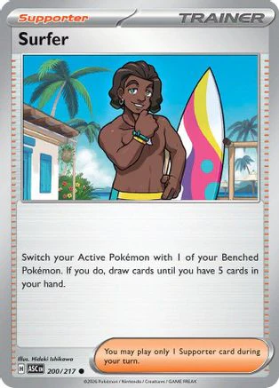Surfer (200/217) - ME Ascended Heroes Reverse Holofoil