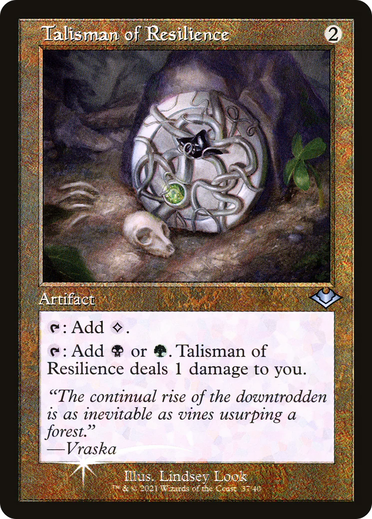 Talisman of Resilience (MH1-037) - Modern Horizons 1 Timeshifts Etched Foil