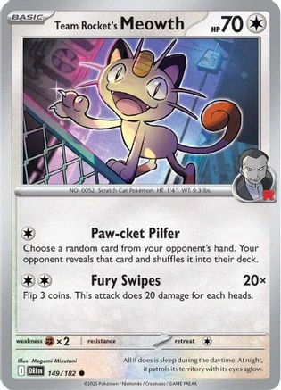 Team Rocket's Meowth 149 - Common