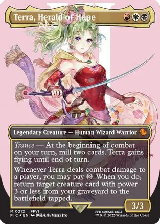 Terra, Herald of Hope (Borderless) (Surge Foil) (FIC-212) - Commander: FINAL FANTASY