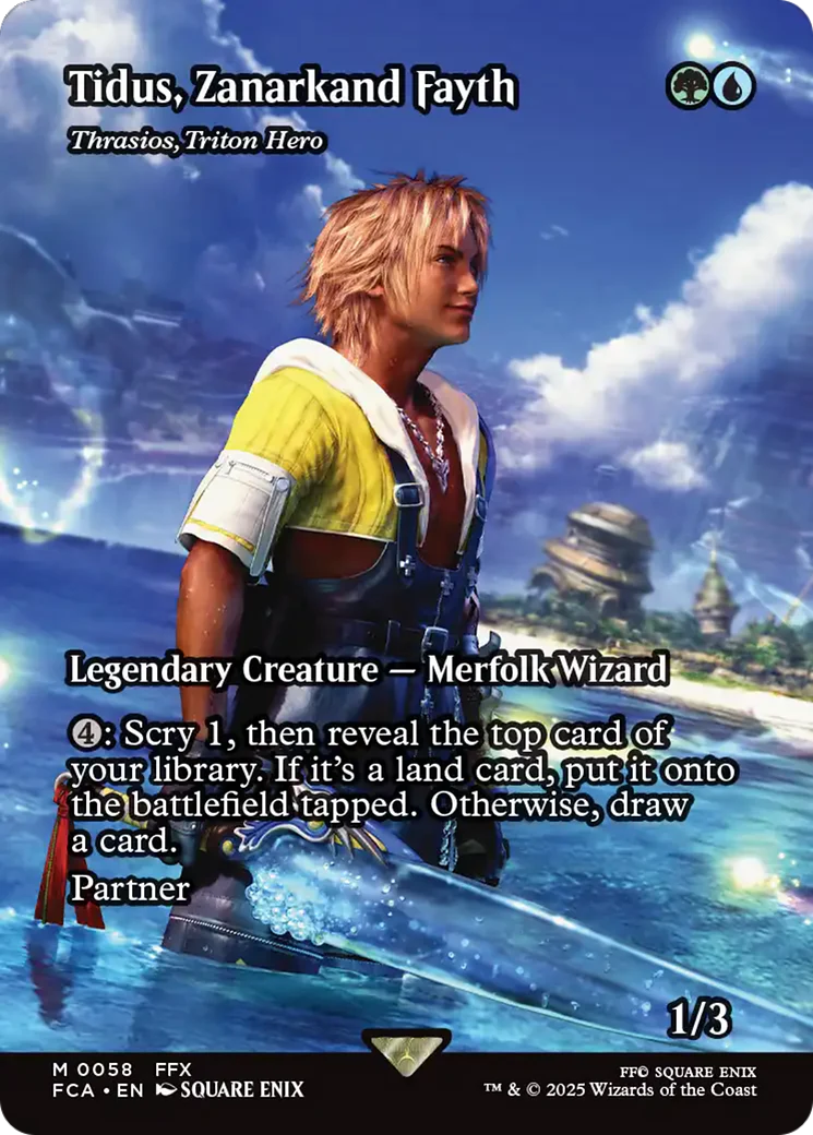 Tidus, Zanarkand Fayth - Thrasios, Triton Hero (Showcase) (FCA-058) - FINAL FANTASY: Through the Ages