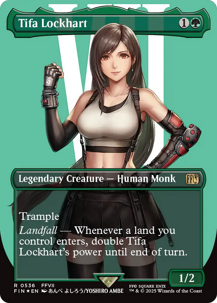Tifa Lockhart (Borderless) (Surge Foil) (FIN-536) - FINAL FANTASY