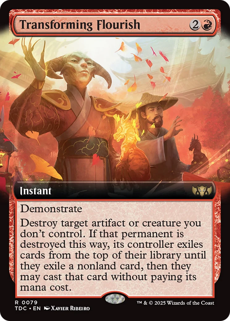 Transforming Flourish (Extended Art) (TDC-079) - Commander: Tarkir: Dragonstorm