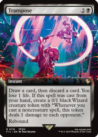 Transpose (Extended Art) (FIC-119) - Commander: FINAL FANTASY Foil