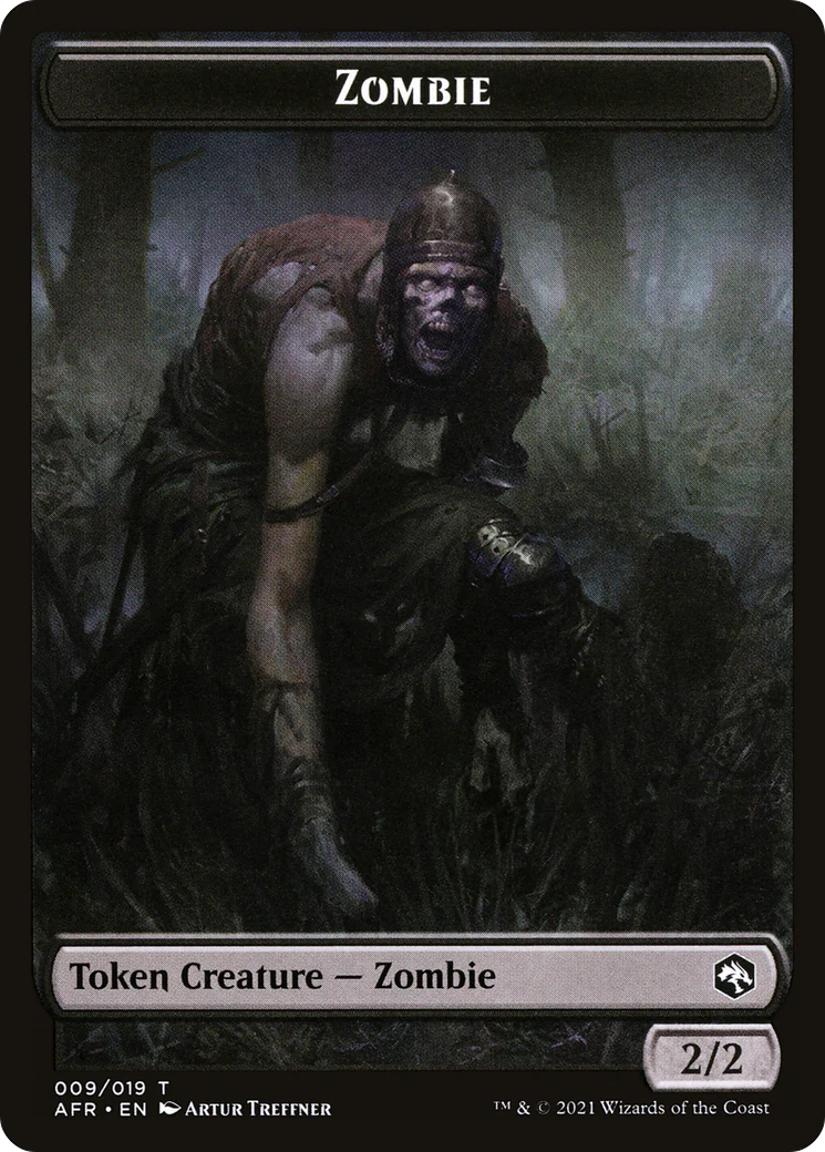 Zombie (AFR-009) - Adventures in the Forgotten Realms Tokens Foil